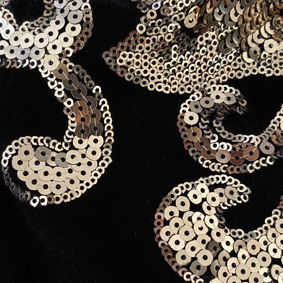 Black with gold sequins -Above the knee dress - Picture 6 of 7